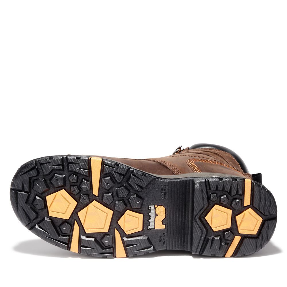 Bocanci De Muncă Timberland Barbati Maro/Negrii - Pro® Helix Hd 8\" Soft Toe - Romania - UIAFHL981